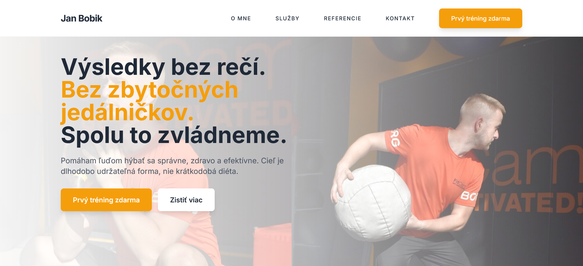 Fitness tréner Ján Bobik